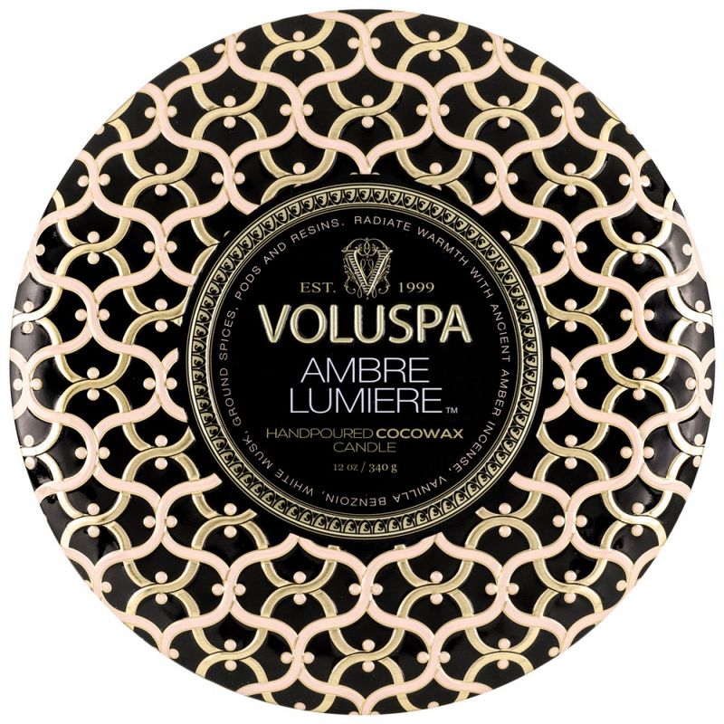 Voluspa Ambre Lumiere 3-Wick Tin Candle 40timer