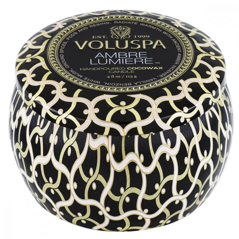 Voluspa Ambre Lumiere Mini Tin Candle 25timer