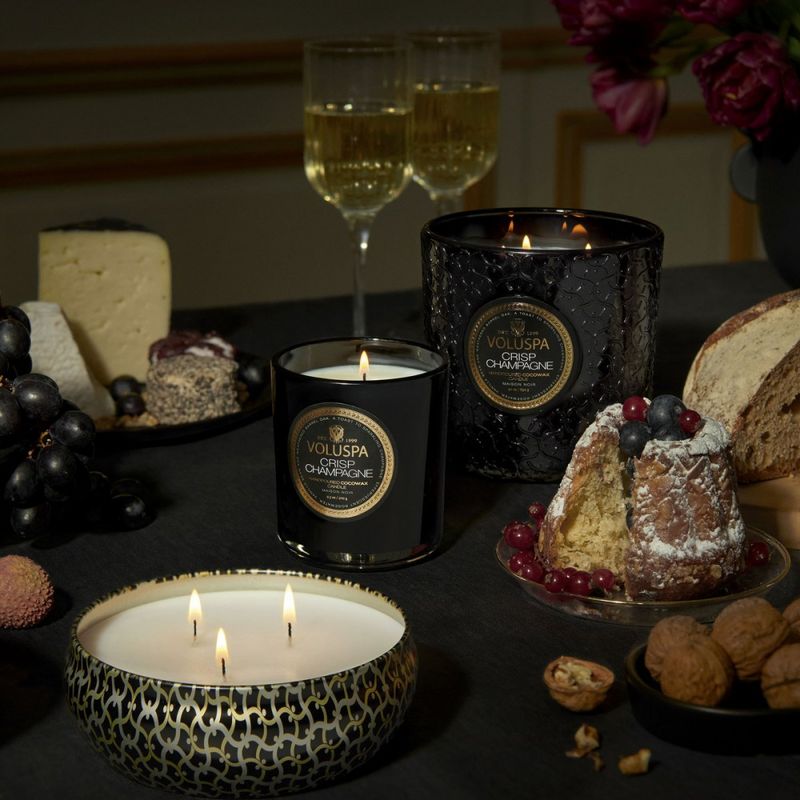 Voluspa Crisp Champagne 3-Wick Tin Candle 40timer