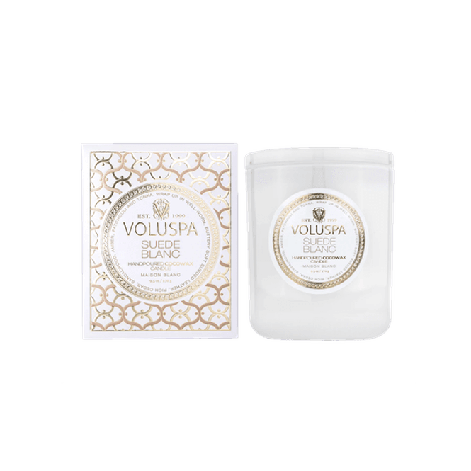 Hovedbilde Voluspa Suede Blanc Classic Boxed Candle 60timer