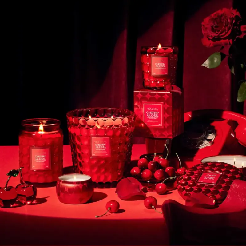 Voluspa Cherry Gloss Large Jar Candle 100timer