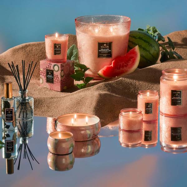 Voluspa Kalahari Watermelon Small Glass Jar Candle 20timer