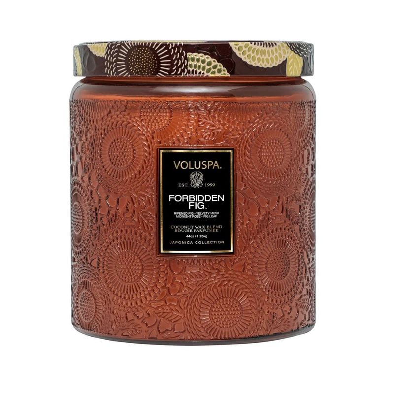 Voluspa Forbidden Fig LUXE Jar Candle 140timer