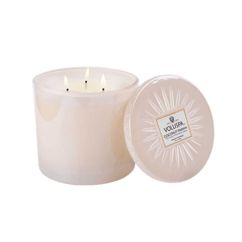 Voluspa Coconut Papaya Grand Maison Glass Candle 100timer+