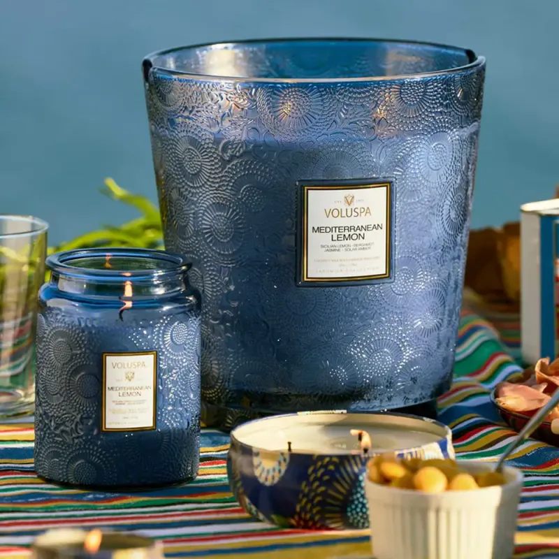 Voluspa 3 Wick Tin Candle - Mediterranean Lemon